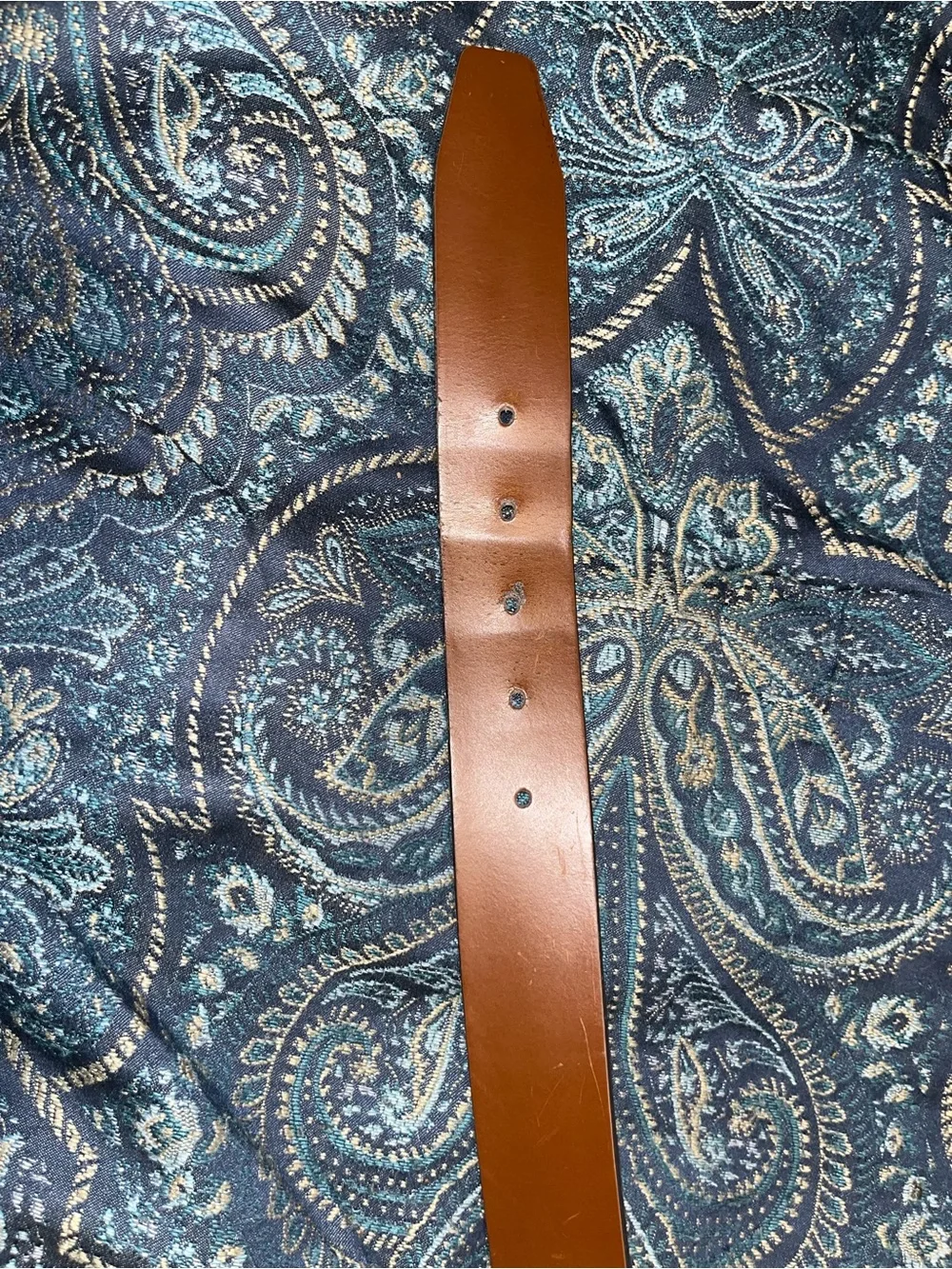 Levi's Men's Two-Tone Brown Leather Belt with Metal Buckle